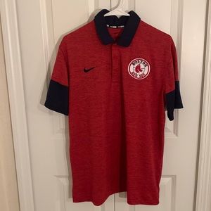 Nike Boston Red Sox golf polo - Large - Red & Navy Blue